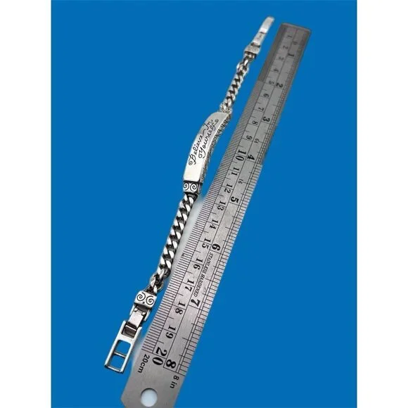 BRIGHTON I.D "Believe in Yourself " Silver BRACELET 7" Brighton Pouch Included - Picture 5 of 5